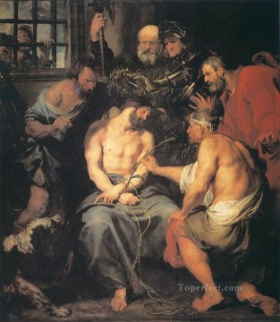 Coronación de Espinas Barroco bíblico Anthony van Dyck Pinturas al óleo
